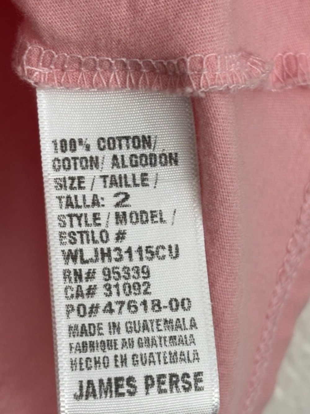 Standard James Perse 100% Cotton V Neck Tank Top Size: 2 - Picture 7 of 7
